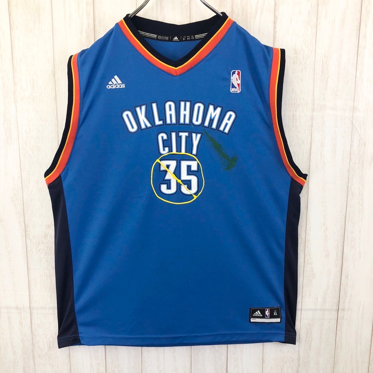 adidas アディダス NBA オクラホマシティ サンダー OKLAHOMA CITY バスケ ゲームシャツ ユニフォーム タンクトップ  古着屋MAXCOM メルカリ