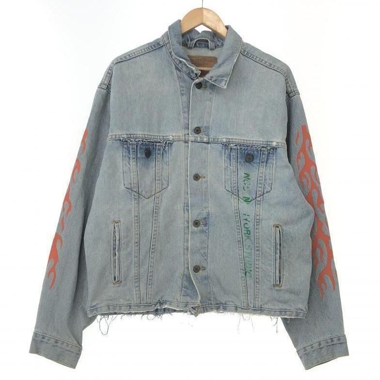 【中古】NOT COMMON SENSE Blaze Customize Denim Jacket L ブルー ノットコモンセンス[10]