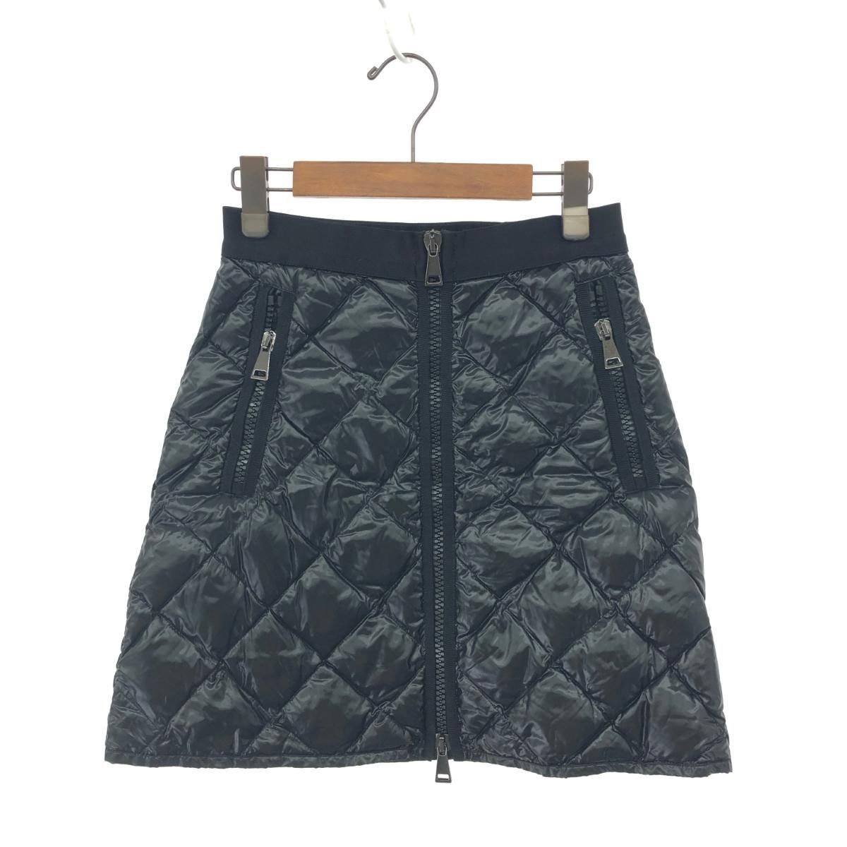 良好 MONCLER モンクレール GONNA キルティングダウン スカート サイズ 40 ブラック レディース 243001000392