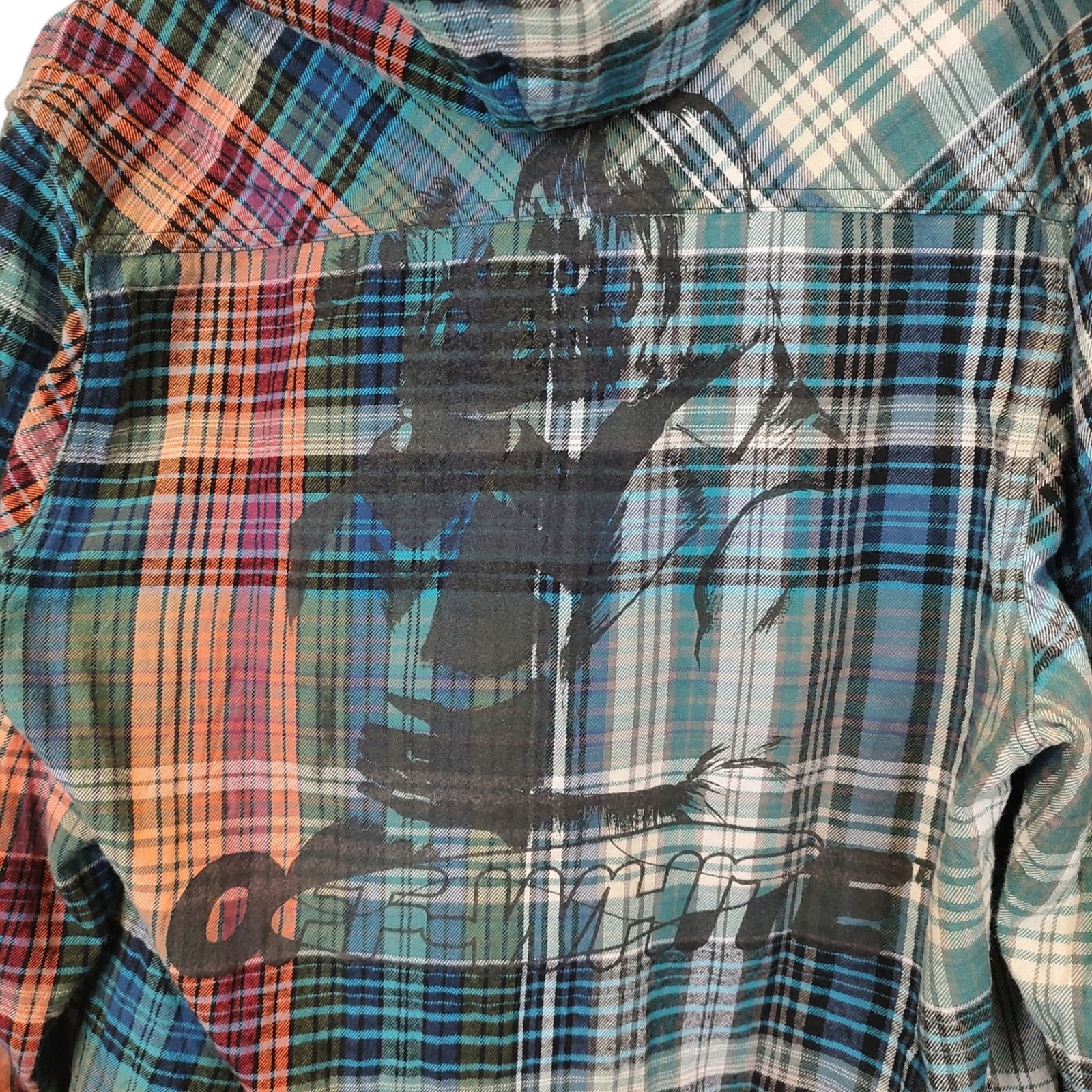 こ*ろ様 off-white 20AW フード付き チェック フランネル off-white 20AW フード付き チェック フランネルシャツ