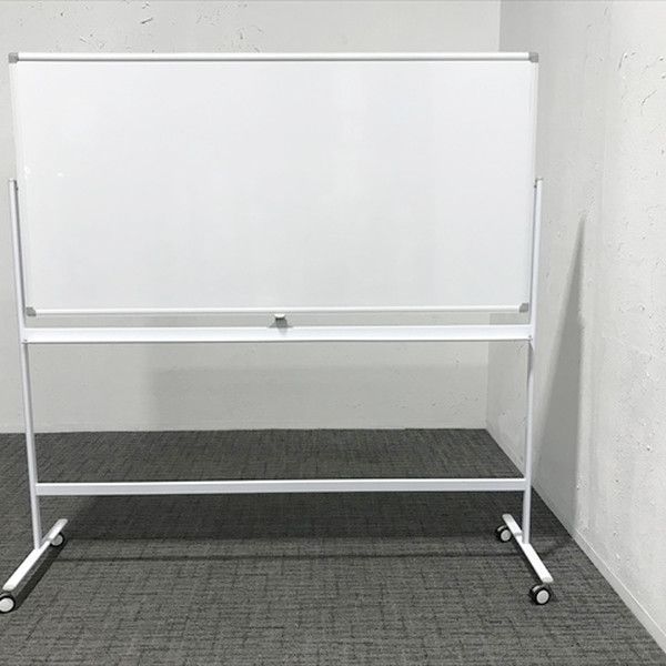 ホワイトボード 脚付 両面式 W1860 ホワイト