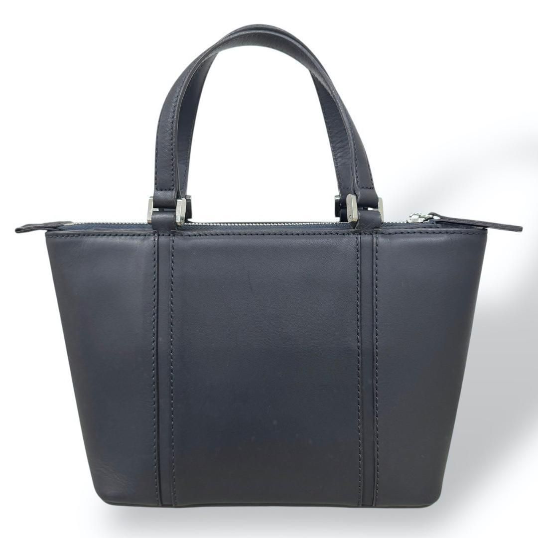 Burberry バーバリー ハンドバッグ レザー 内側ノバチェック ネイビー