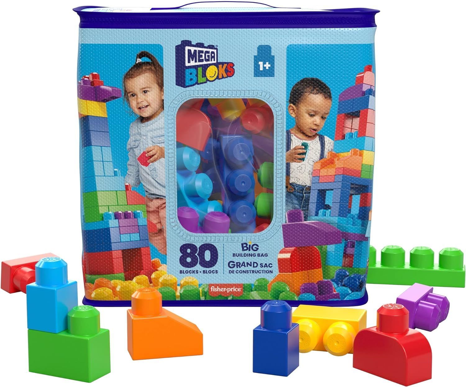メガブロック MEGA BLOKS たっぷり80個ブロックパック 1才～ プレゼント DCH63