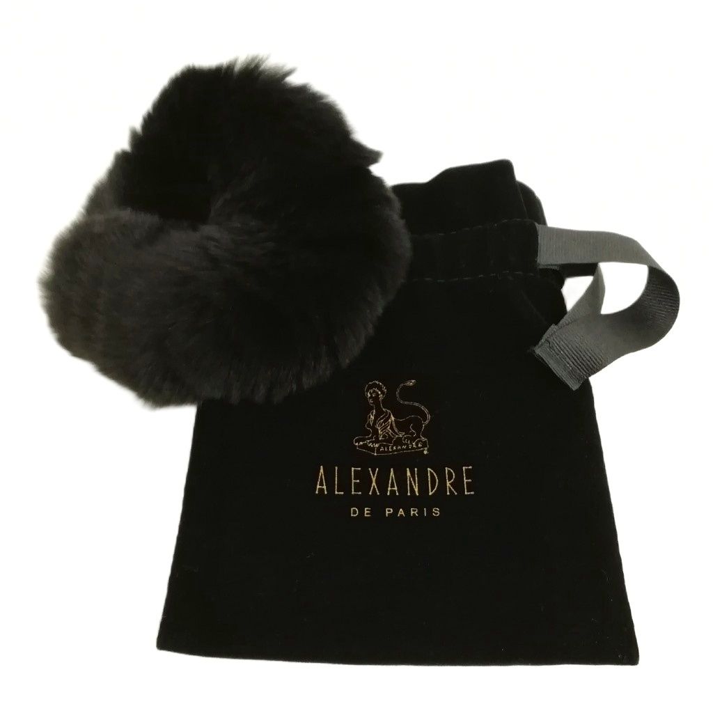 アレクサンドルドゥパリ Alexandre De Paris レッキス ファー シュシュ ファーゴム ヘア ブラック