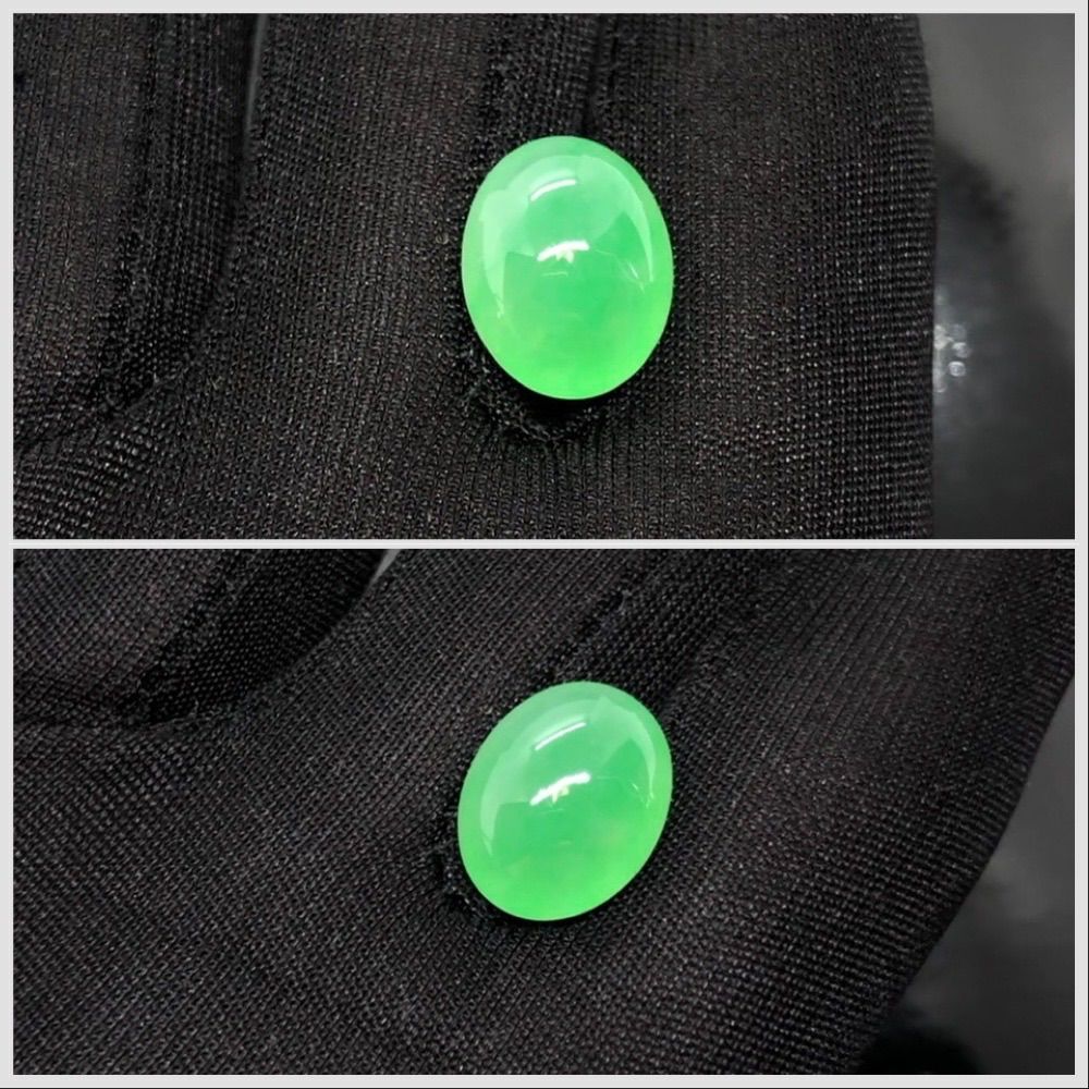 天然本翡翠 アップルグリーン ルース 9.90ct アイス