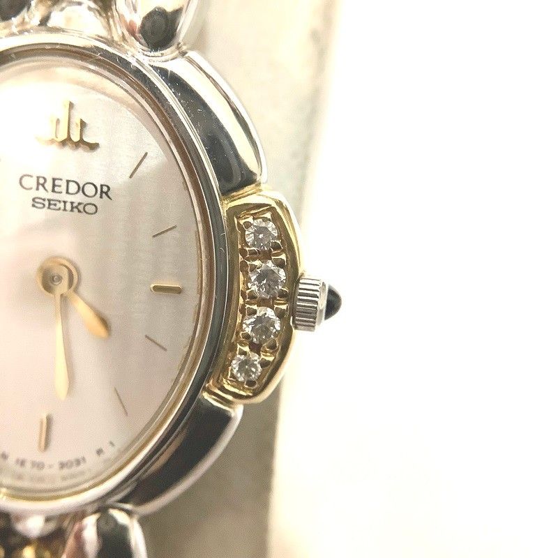 CREDOR クレドール 1271-0050 SS 18KT クォーツ SEIKO クレドール 18KTベゼル クォーツ 腕時計 1271-0060