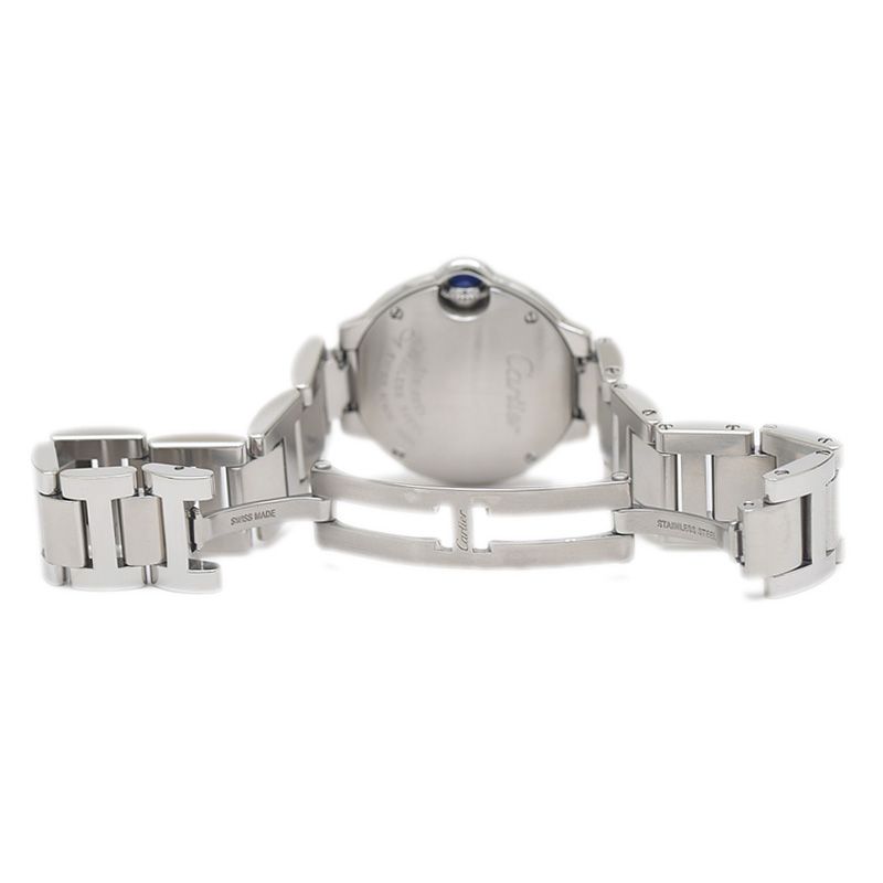 カルティエ バロンブルー レディース シルバー文字盤 クォーツ  