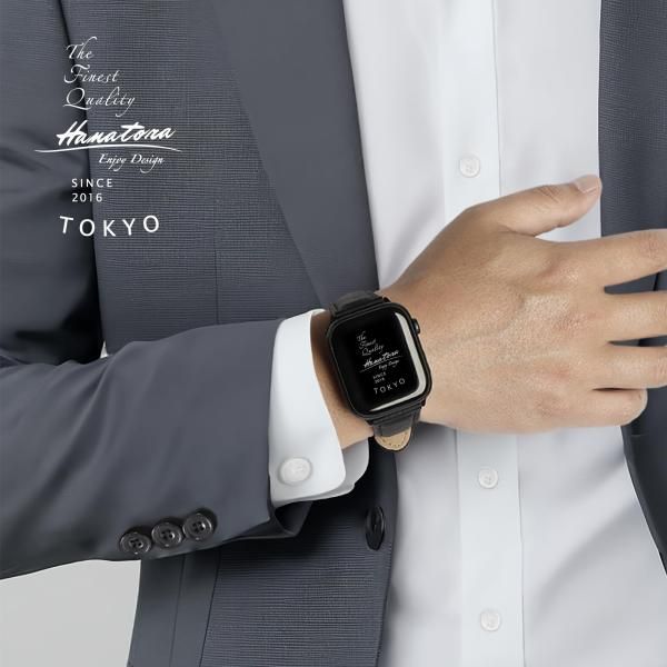 アップルウォッチ AppleWatch バンド 41mm 40mm 38mm シュリンクレザー トープ シルバーM-Taupe-SV