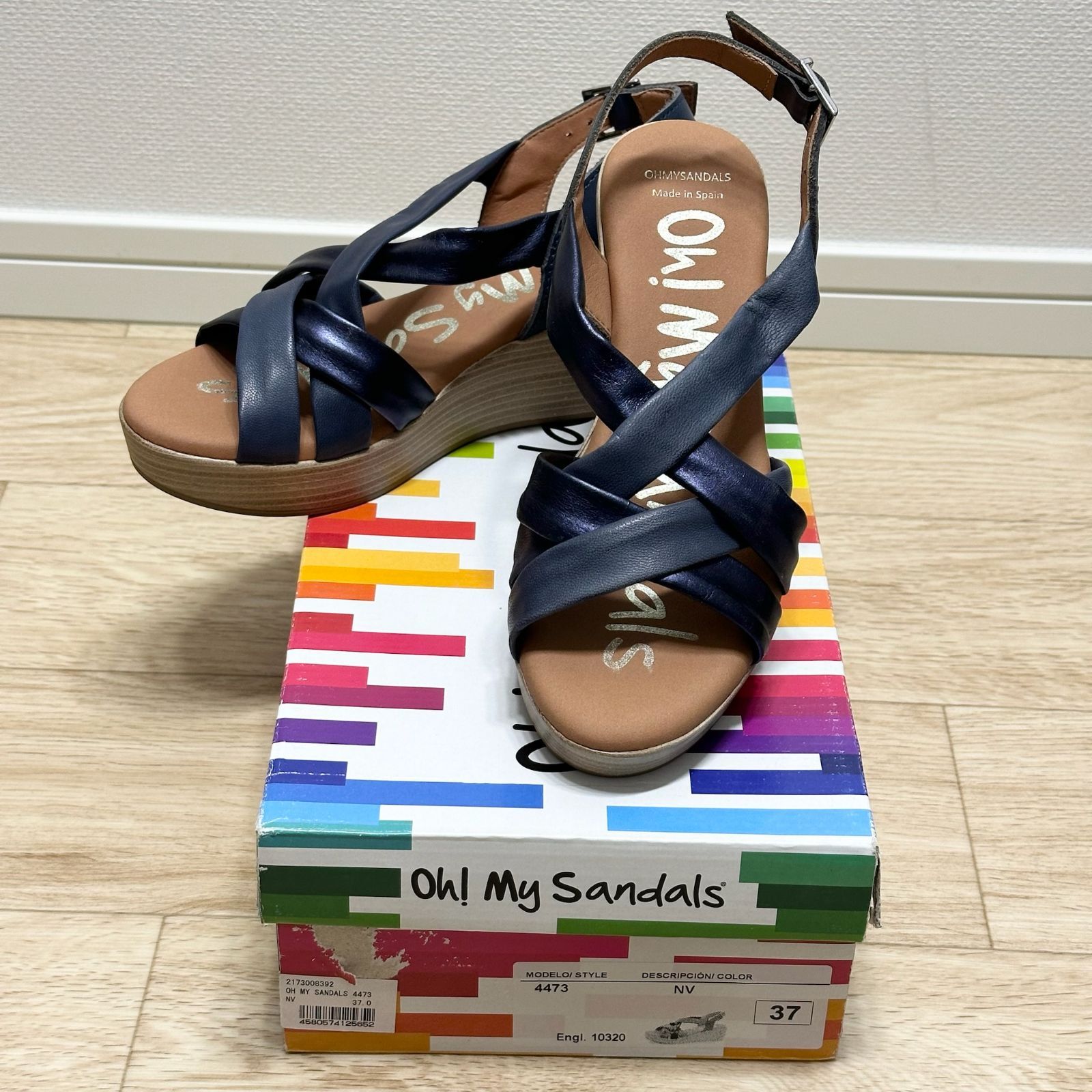 oh! My Sandals　スペイン　オーマイサンダル　レザーウェッジサンダル Oh my Sandals オー マイ サンダルズ - レディース ウェッジ