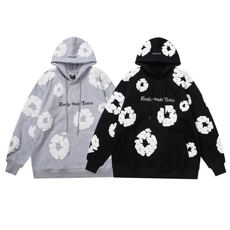2色 READYMADE DENIM TEARS COTTON WREATH パーカー 男女兼用 ユニ 