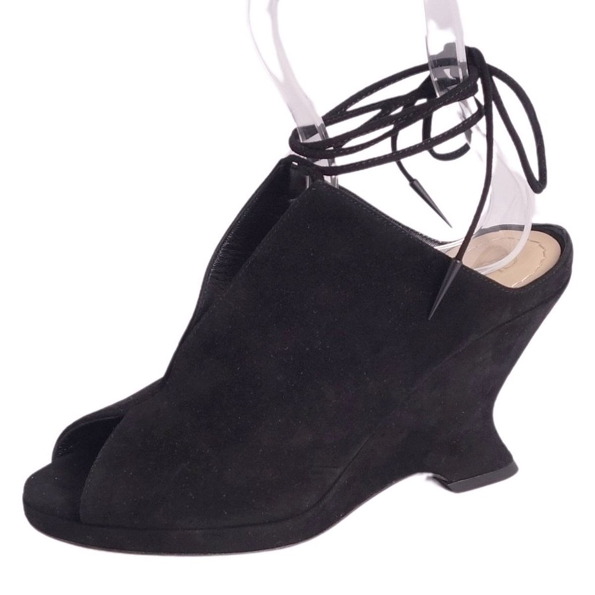 Christian Dior サンダル 36 1/2(23cm位) 黒 【古着】