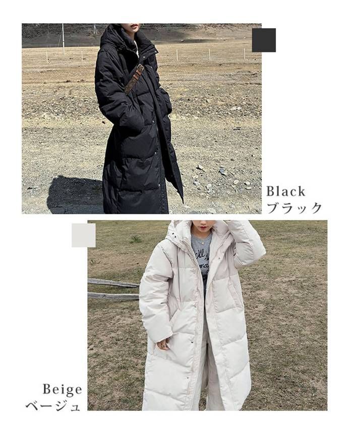中綿コート レディース ロング フード付き ラグラン ゆったり