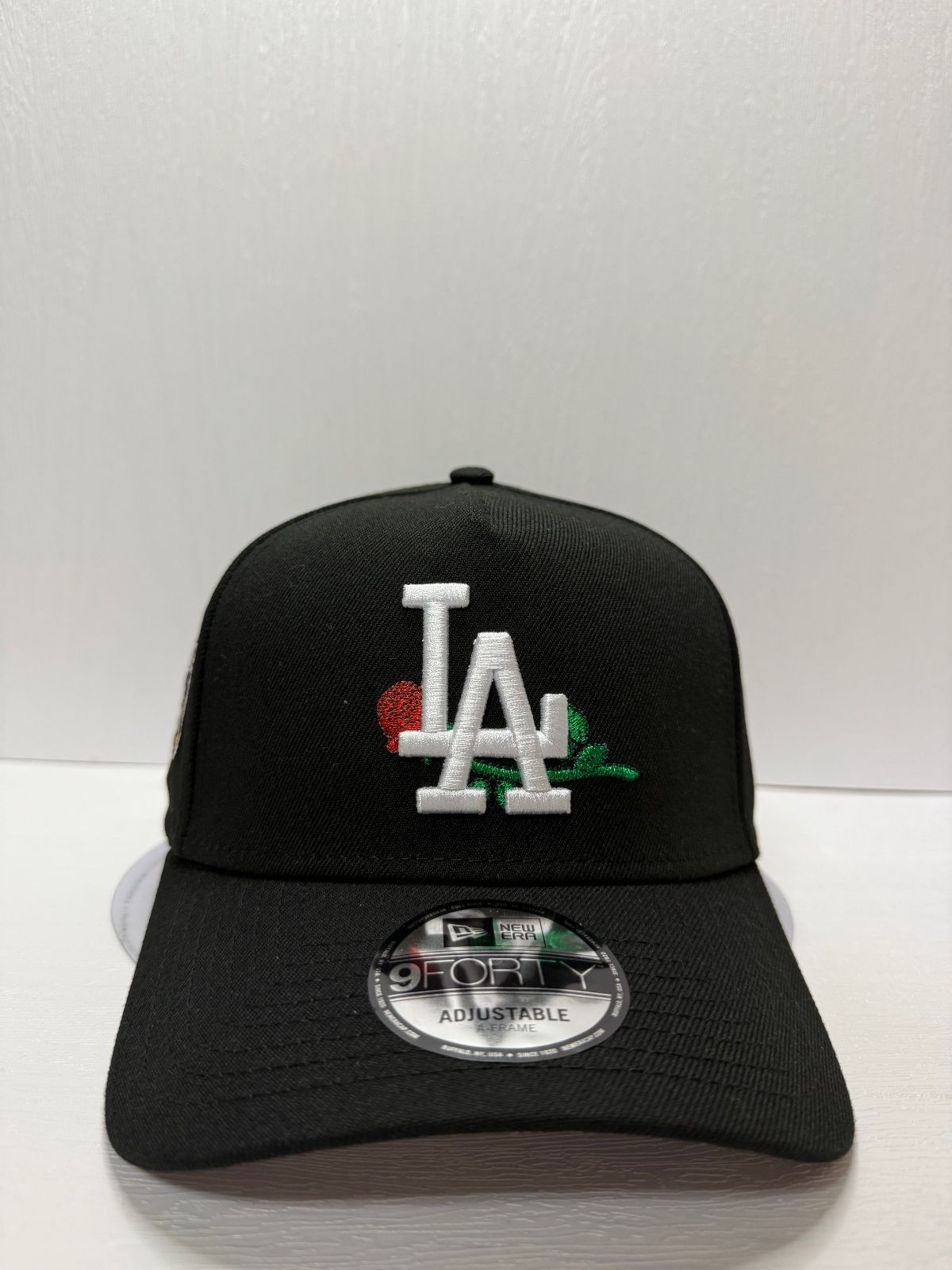 Newera ロサンゼルスドジャース 大谷翔平 LA JPN ローズ刺繍 9forty A-FRAME スナップバックキャップ ブラック