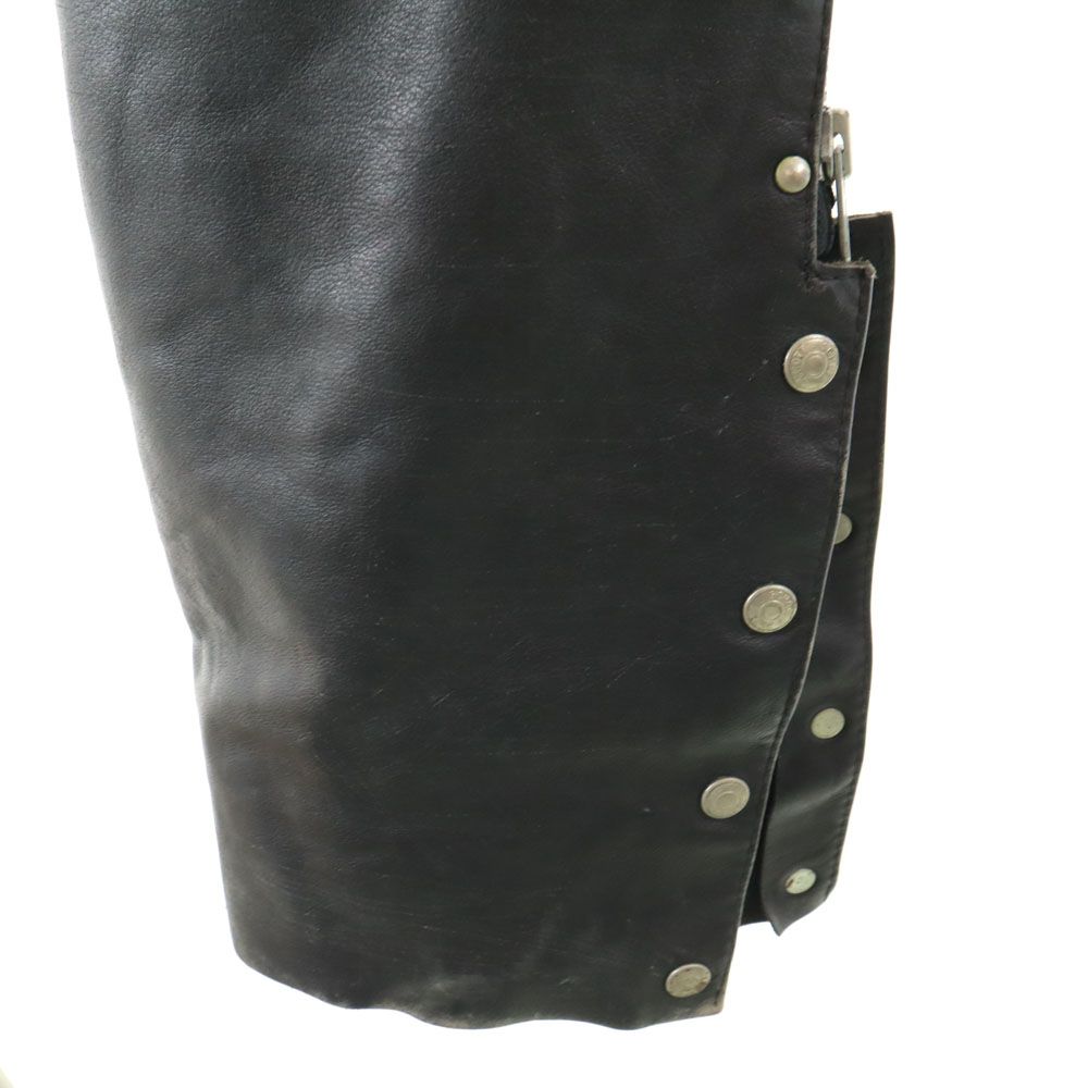 ショット USA製 チャップス レザーパンツ XS ブラック系 schott メンズ