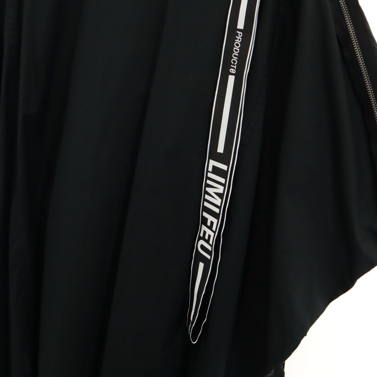 未使用 LIMI feu リミフゥ 日本製 半袖 デザイン ワンピース S 黒