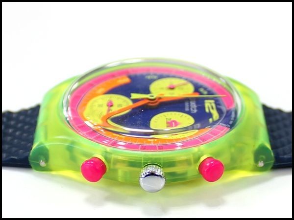 動作確認済 Swatch Grand Prix SCJ101 クロノグラフ ケース付 90's