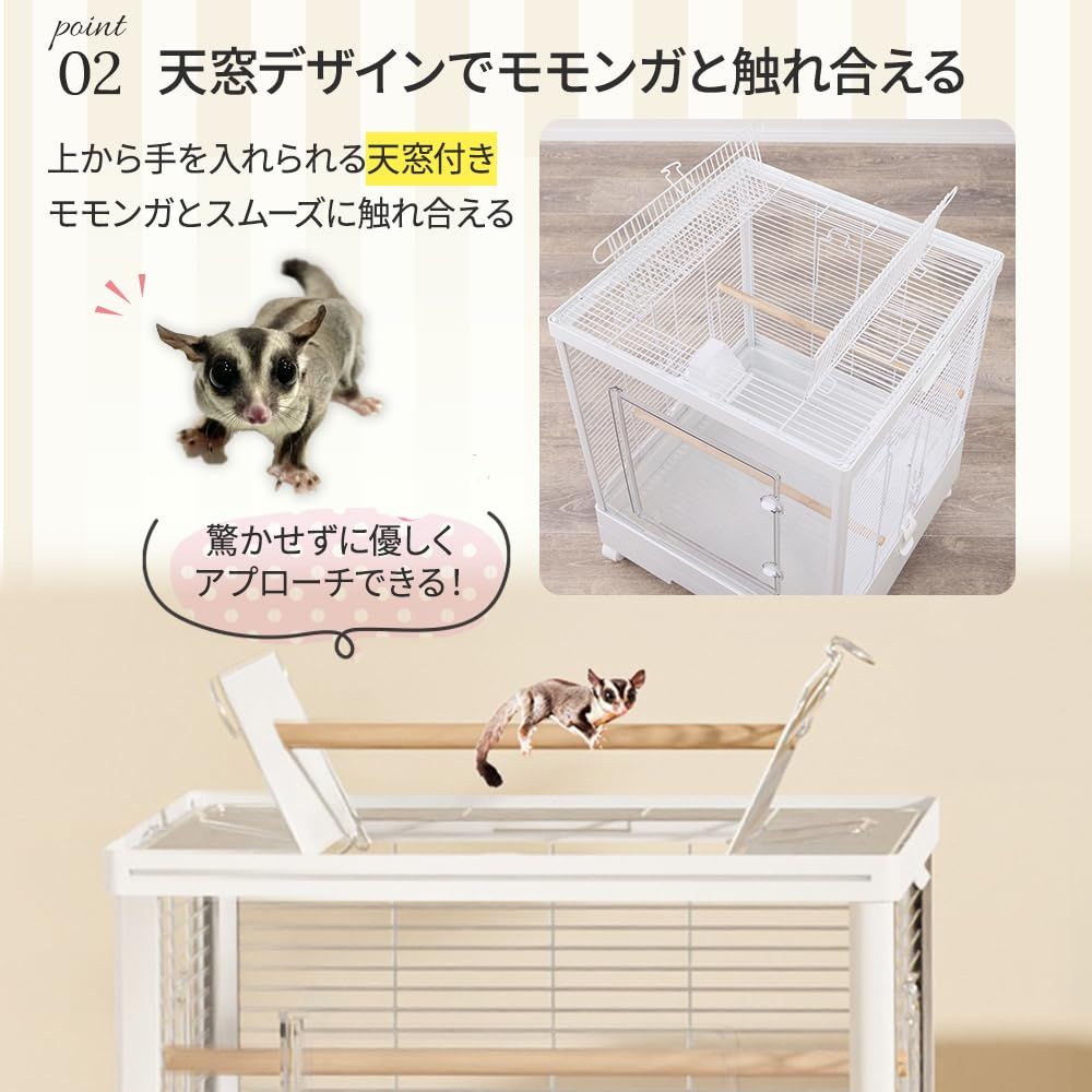 モモンガアクリルゲージ フクロモモンガ アクリルケージ クリアフロント 590high