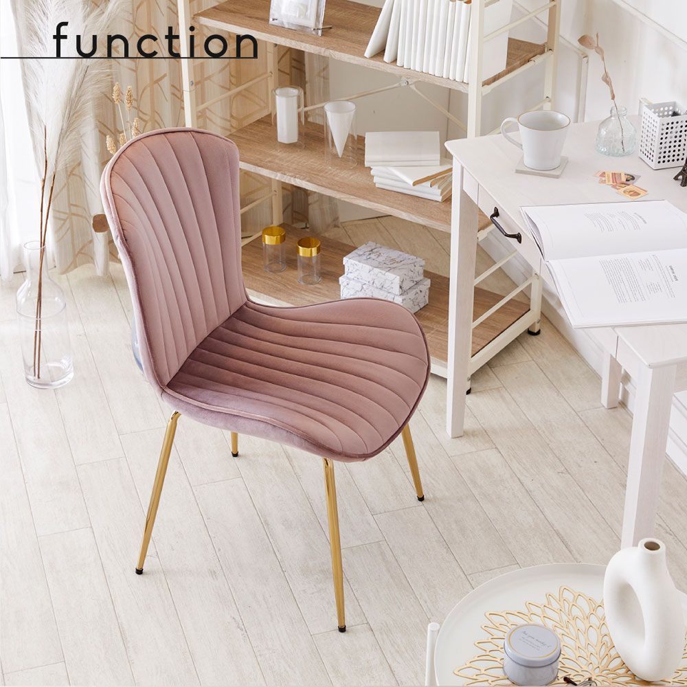 4脚セット ダイニングチェア clam デスクチェア イス おしゃれ チェア ベロア くすみ 韓国風 金脚 韓国 インテリア かわいい 学習イス MARWIL-DEMENAGEMENTS_CH