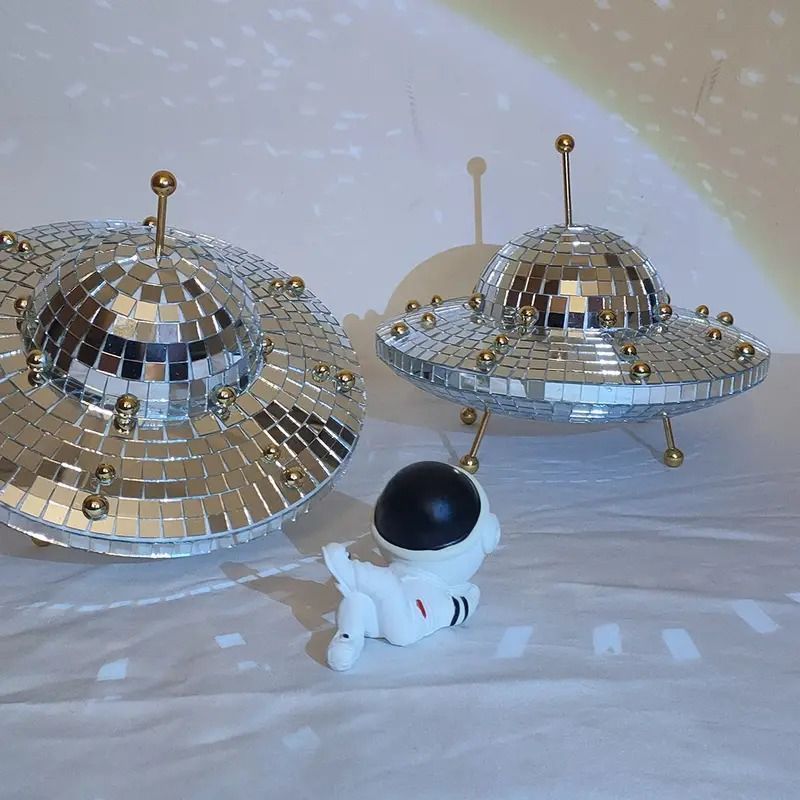 宇宙 UFO ミラーボール オブジェ 装飾 オーナメント