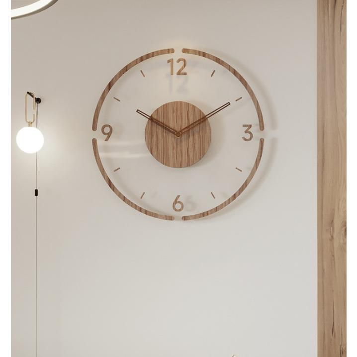 100％品質。 ウォールクロック 掛け時計 長時間航続 軽い 壁掛け時計 モダン 掛時計 木目調 壁掛け 2TYPE 喜び