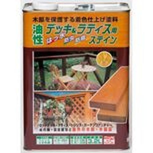 ニッペ ペンキ 塗料 油性デッキ-ラティス用 3.2L けやき 油性 屋外 ステイン 日本製 4976124525285