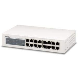 バッファロー Giga対応スイッチングハブ 金属筐体 電源内蔵 16ポート