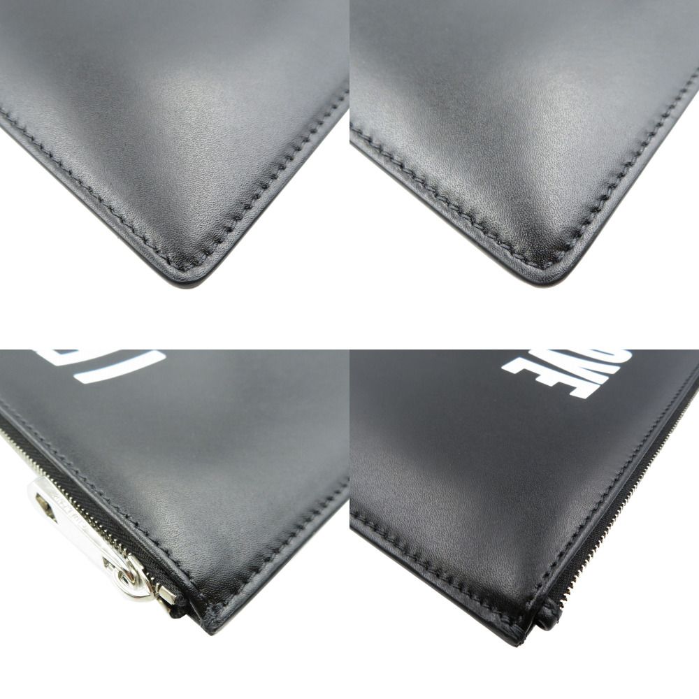 新品同様 ジバンシィ I FEEL LOVE カーフ シルバー金具 ブラック 