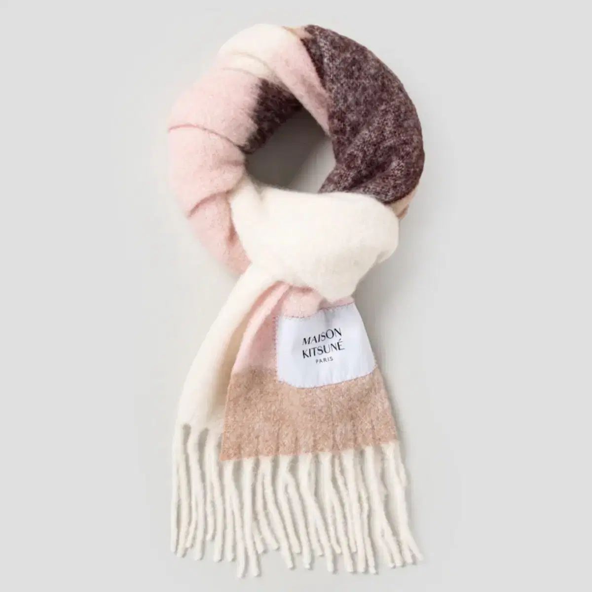 Maison Kitsuné(メゾンキツネ) アルパカ ストライプ マフラー メゾンキツネ マフラー