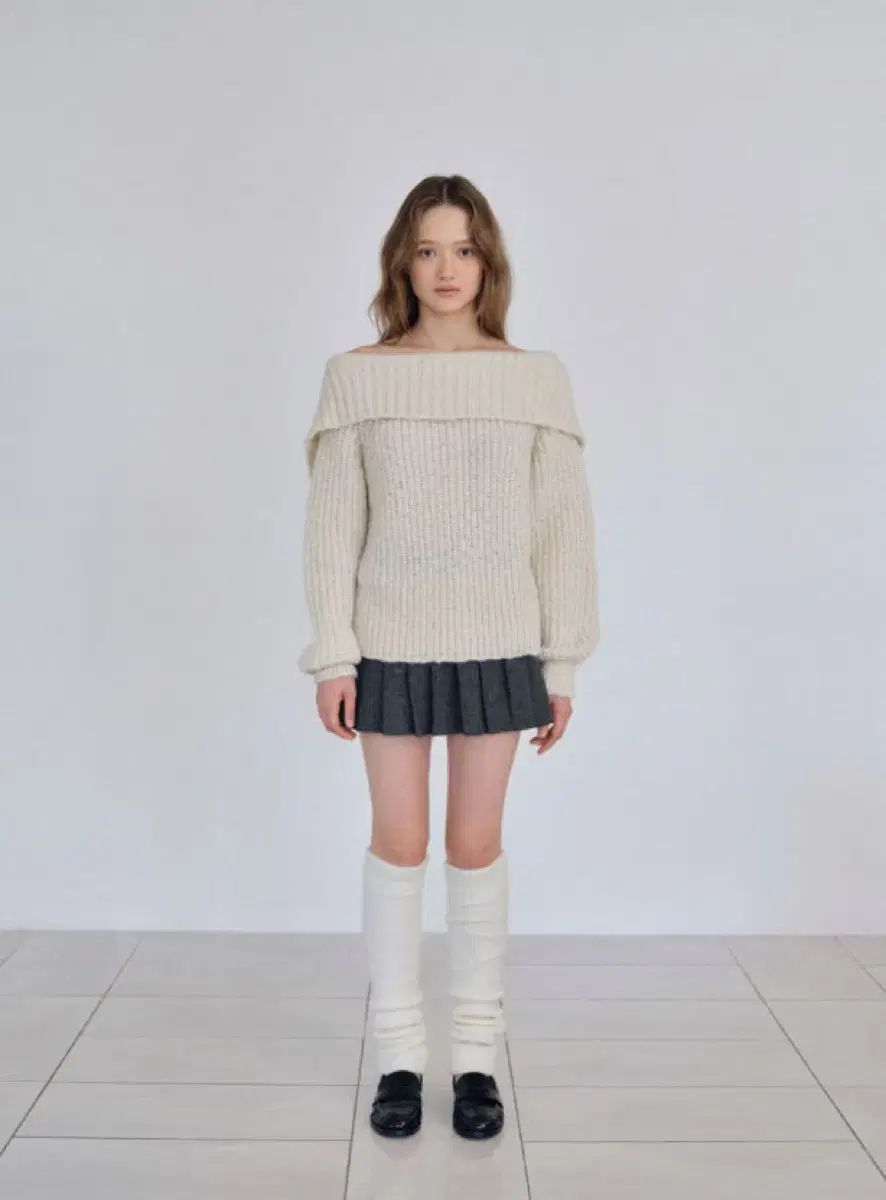 1 華 ウェア リリーコート ロア オフショルダー ニット