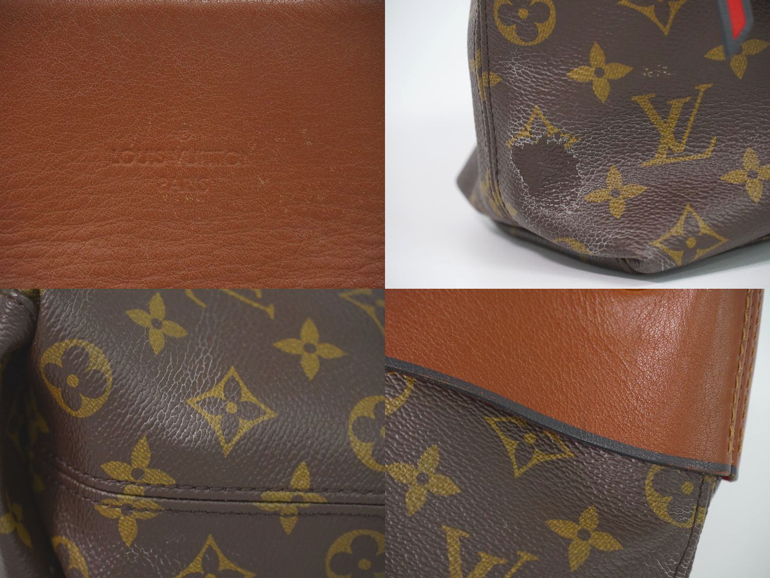 本物 ルイヴィトン LOUIS VUITTON LV テュイルリーブザス モノグラム 2WAY ショルダーバッグ ハンドバッグ ポシェット  ユニセックス ジェンダーレス ジェンダーフリー ブラウン M43157 ビトン バッグ 中古