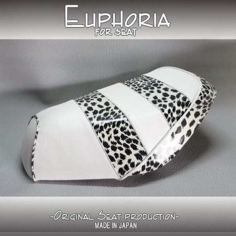 □張替え済♪ カスタムシート 黒/ヒョウ柄 ダイヤ柄《Euphoria》□MK51383
