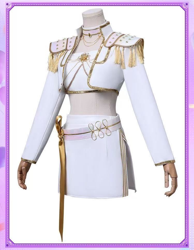KPOP魔女アイドル ミラ コスプレ衣装 白 打歌服風 高品質フルセット ウィッグ付き IMPECCABLEHEALTHCARESERVICES_COM