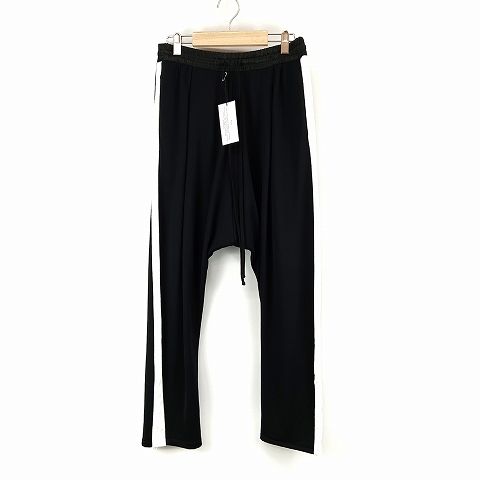 バジュラ bajra ナイロン コットンテリー サルエル イージー パンツ 3 黒 白