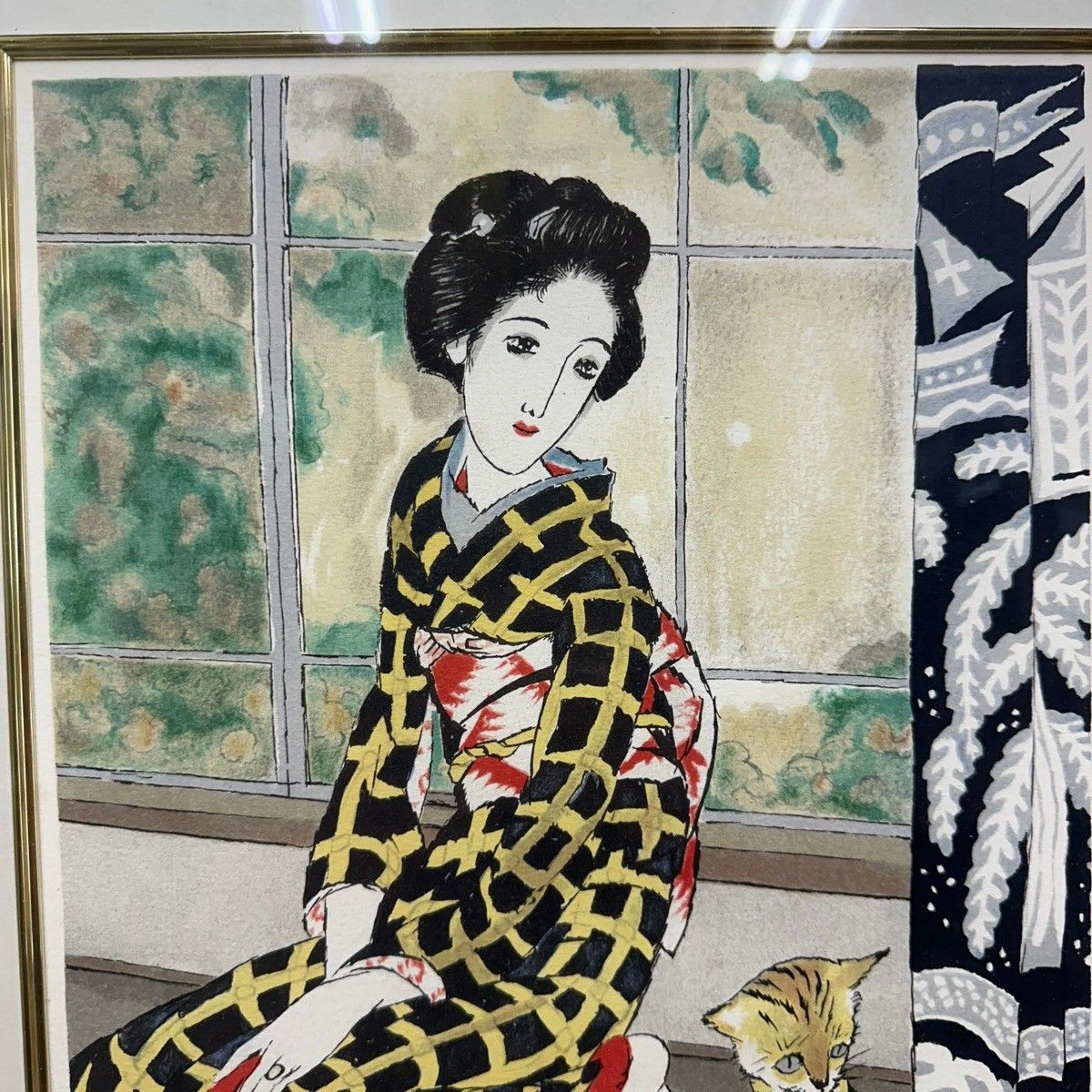 ○竹久夢二 リトグラフ 「春恋し」 24/250 画寸240×350mm