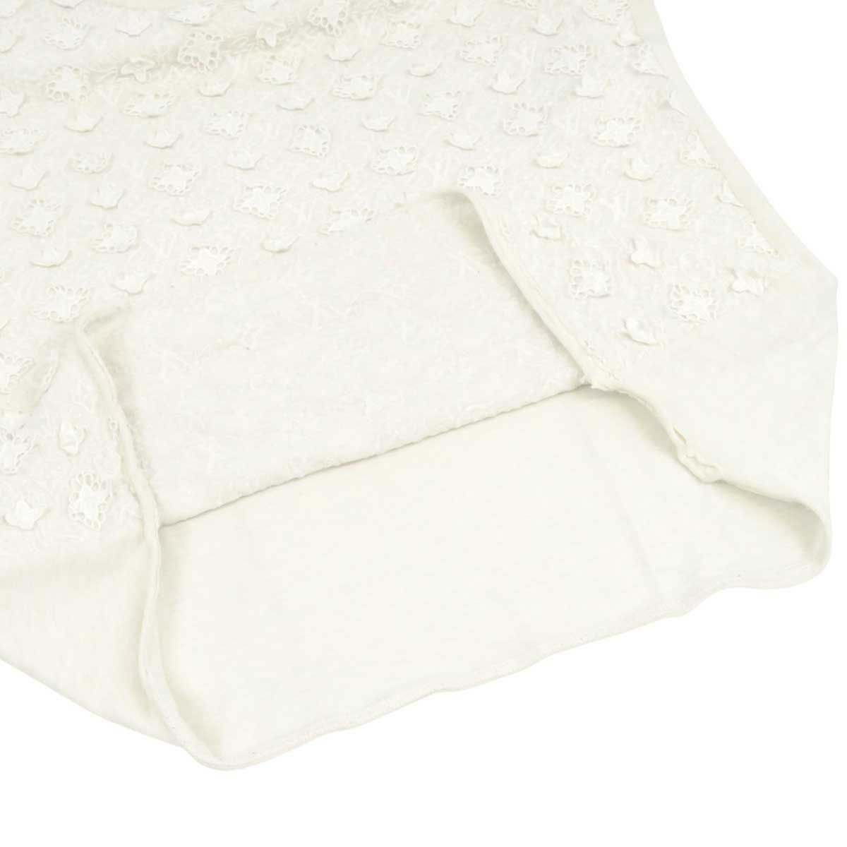 LOUIS VUITTON レース リネン混 Tシャツ Mサイズ ルイヴィトン モノグラム レース リネン Tシャツ レディース