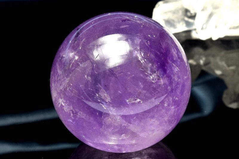 1点物】ラベンダー アメジスト 40mm 丸玉(台座付き) スフィア