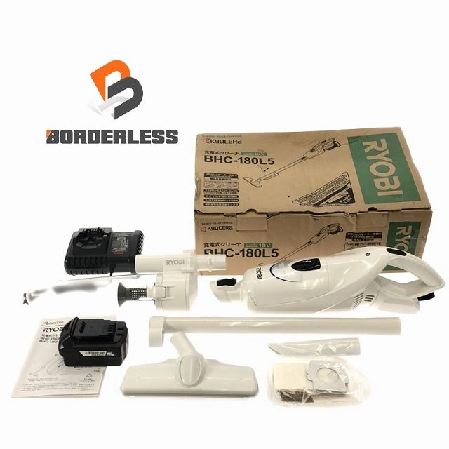 RYOBI リョービ 18V 充電式クリーナー BHC-180L5 充電器 バッテリー1個 サイクロンアタッチント 掃除機 90014
