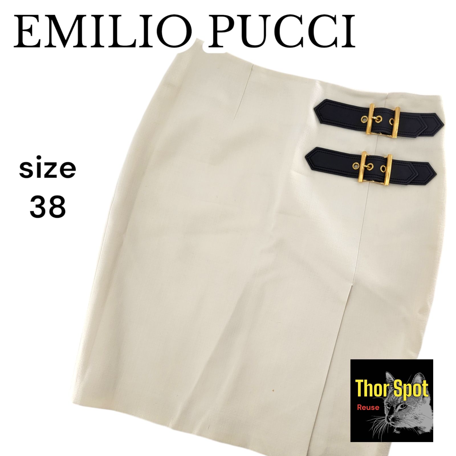 エミリオプッチ　膝丈　スカート EMILIO PUCCI エミリオプッチ 膝丈スカート バックフルジップ