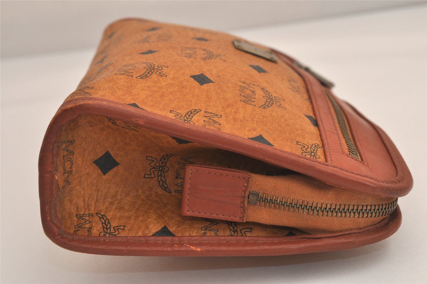 MCM MCM ヴィンテージ ヴィセトス レザー クラッチハンドバッグ 財布 