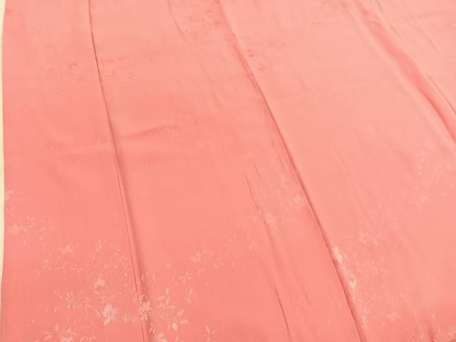 平和屋着物○上質な色無地 甚三紅色 正絹 逸品 未使用 CAAV6460vf