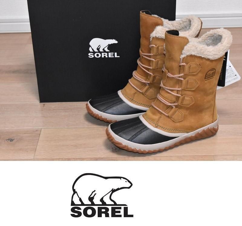 SOREL アウトアンドアバウトプラストール スノーブーツ 23cm 防寒 