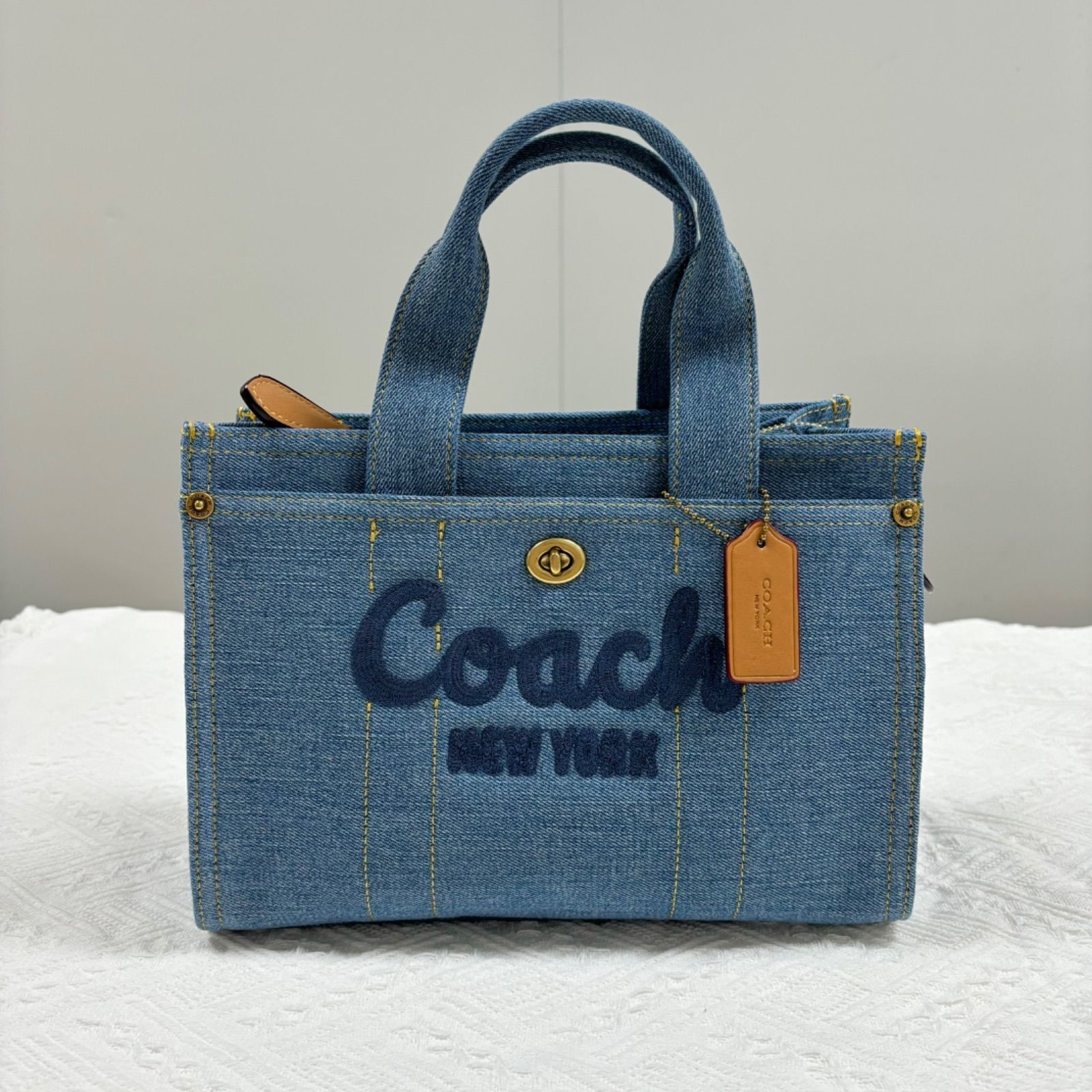 COACH コーチ  カーゴ　キャンバス  トート 26 デニム　新品未使用