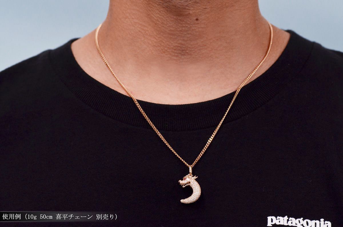 K18ドラゴン（龍）彫刻ゴールドチャーム　1002K2509 K18ドラゴン（龍）彫刻ゴールドチャーム 1002K2509 K18ドラゴン（龍