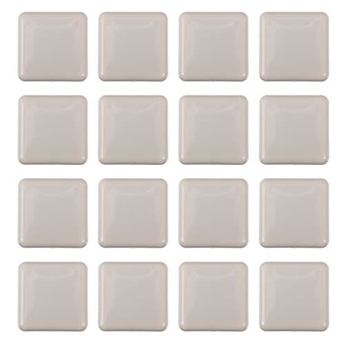 3.5X3.5CM OUNONA 家具スライダー 家具移動パッド 楽々移動 キズ防止・防音 すべろう 床 16枚入り 家具足スライダーグライド 粘着性 チェアレッグ用 椅子脚キャップ 再利用可能 ベージュ 滑りや