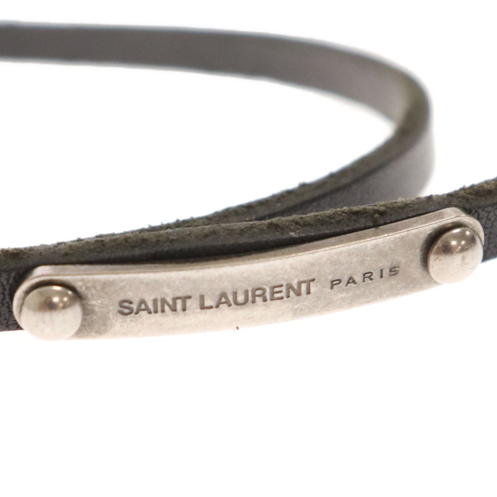 SAINT LAURENT PARIS (サンローランパリ) ダブルラップIDブレスレット