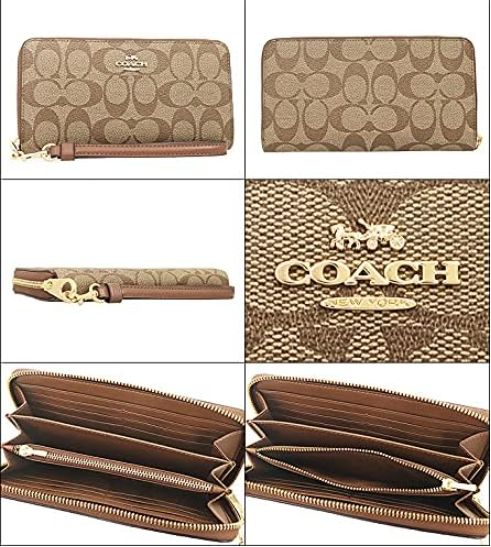 COACH 長財布 FC4452 C4452 ブラウン シグネチャー ロング