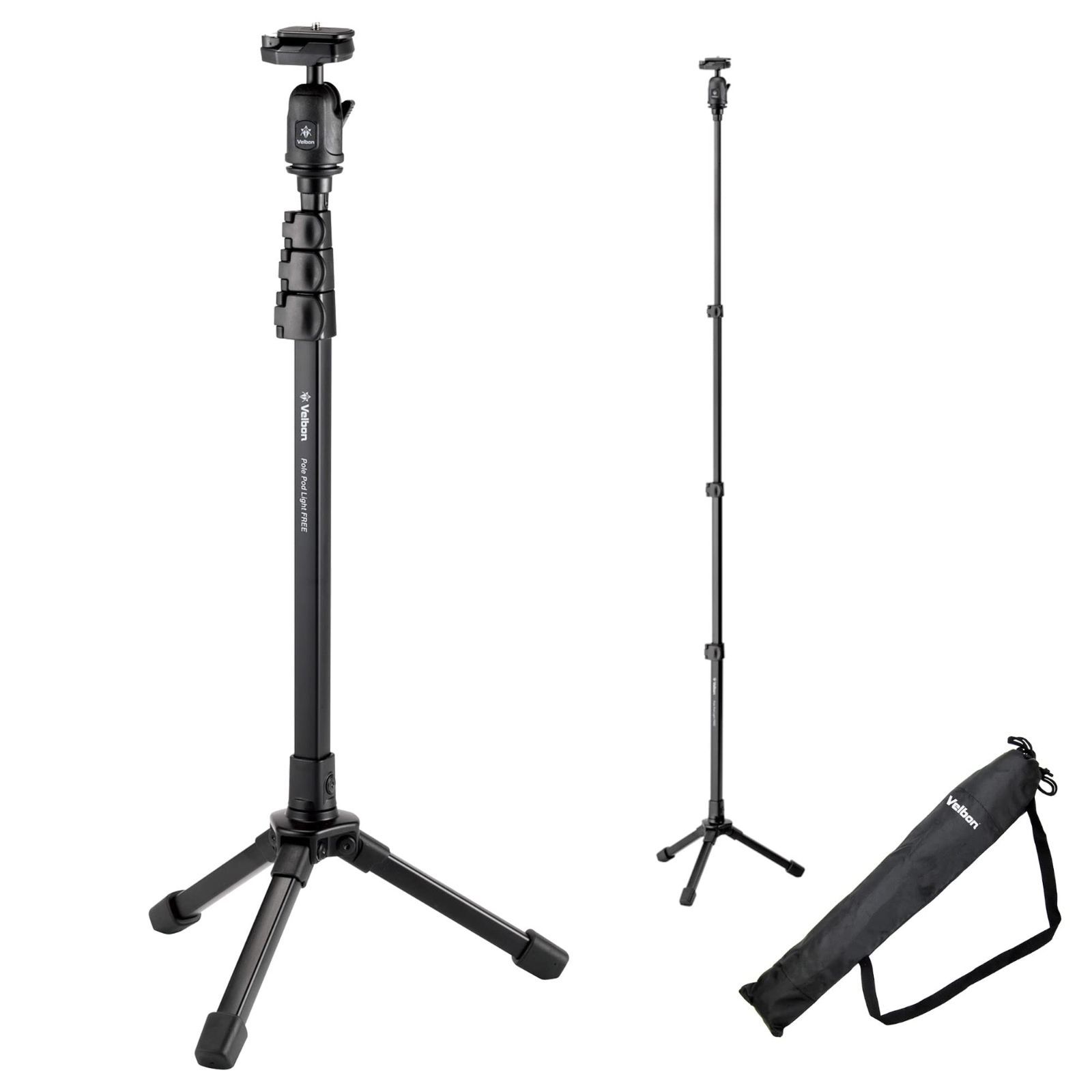 Velbon自由雲台付き美品】Velbon カーボン一脚 ジオ ポッド V65
