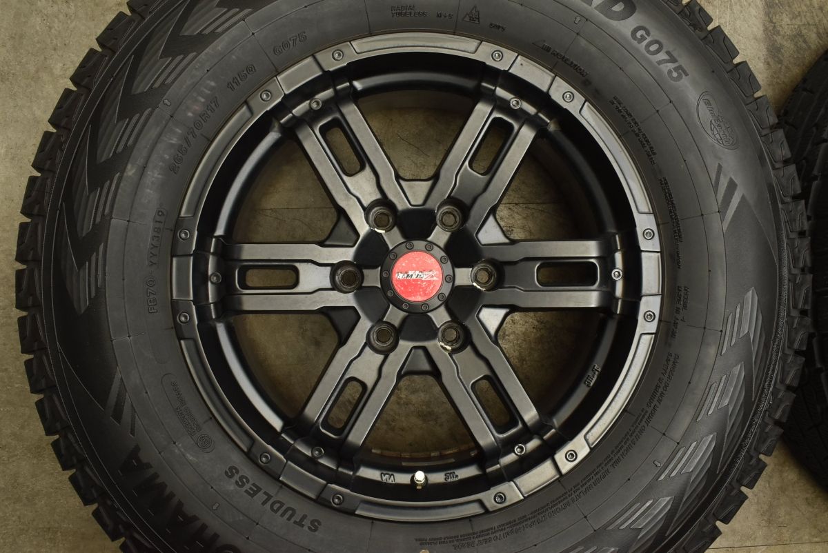 【即納可能】 交換用に B-MUD Z 17in 7.5J 25 PCD139.7 ヨコハマ アイスガード G075 265 70R17 プラド ハイラックス サーフ FJクルーザー 【激安】