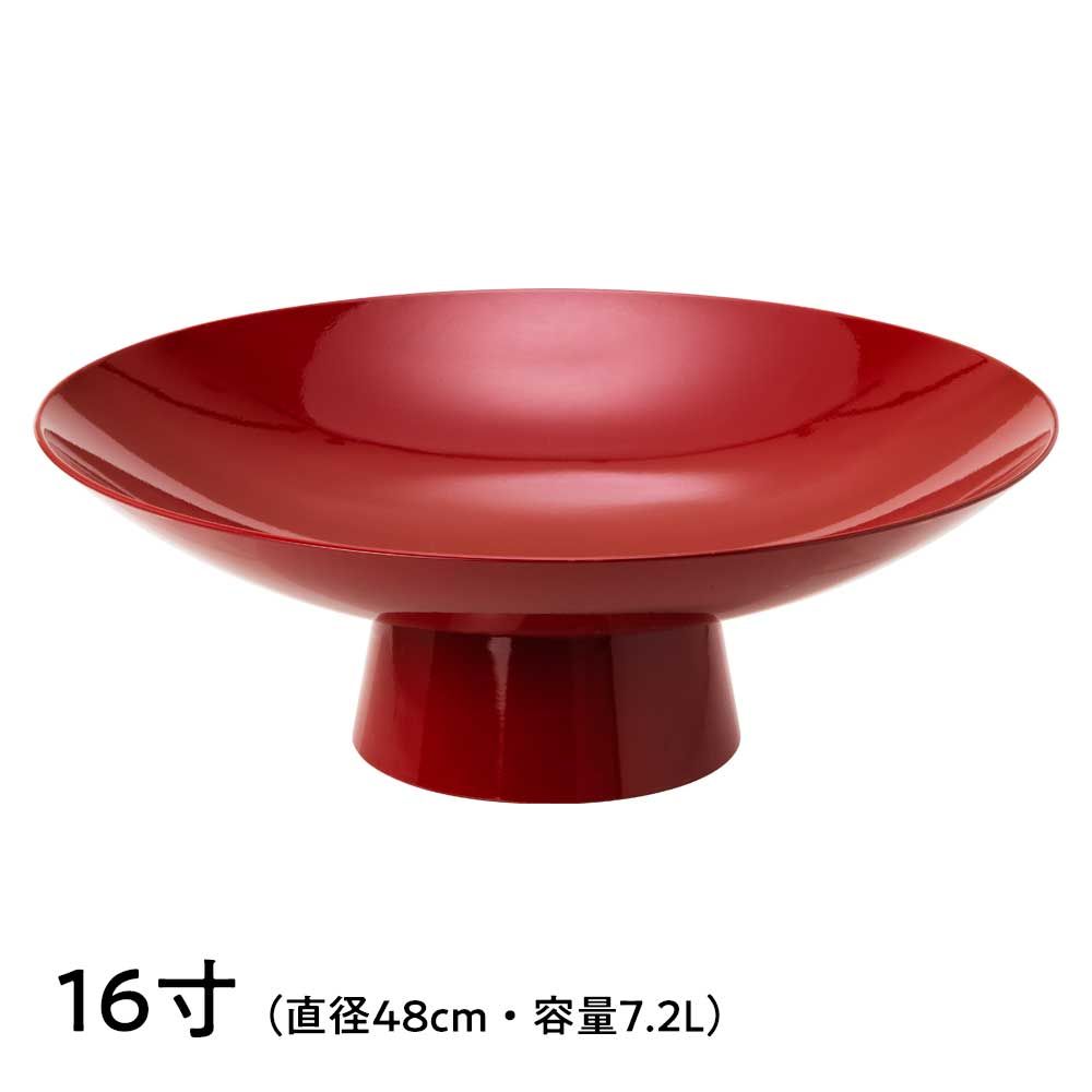 岸本吉二商店 両手で持とう 大盃 16寸 直径48cm 容量7.2L 朱塗りの大型酒器 料理の大皿 インテリア 装飾品 お祝いのイベント 結婚式 会 優勝 受賞 還暦 古希 喜寿 米寿