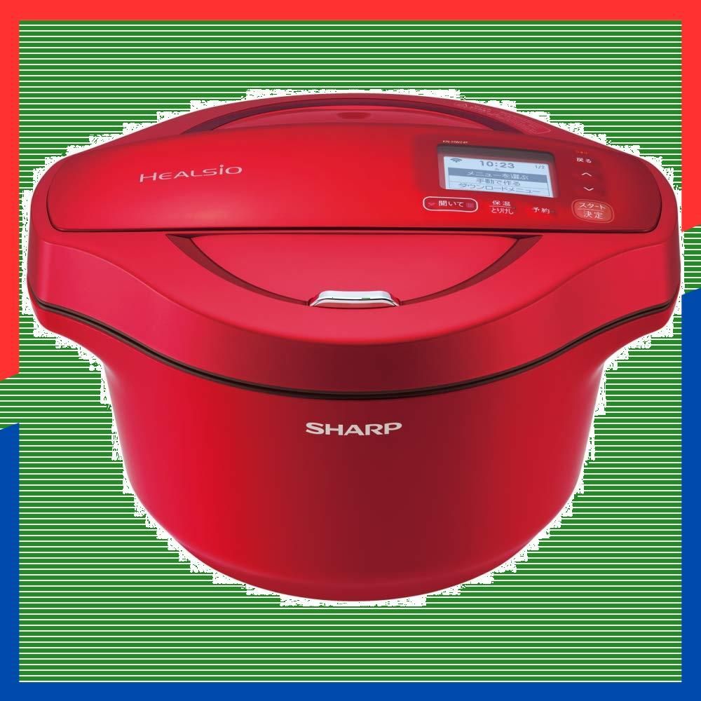 ヘルシオホットクック レッド系SHARP 2.4L KN-HW24F-R 水なし自動調理鍋 シャープ